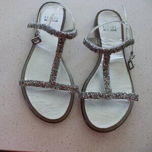 Stuart Weitzman Teezer Crystal Jelly Sandals
